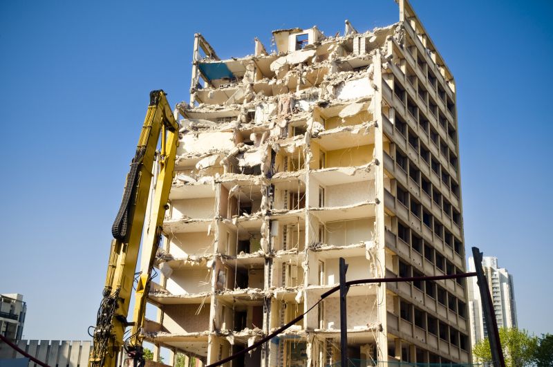 Demolition Team Operating Machinery